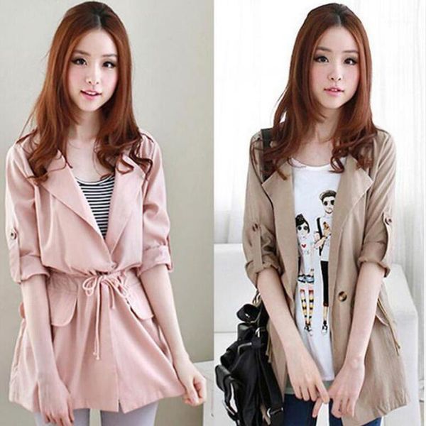 1pcs autumn women long windbreaker coat casual drawstring long sleeve spring women's cloak trench coat 2 colors1, Tan;black
1pcs autumn women long windbreaker coat casual drawstring long sleeve spring women's cloak trench coat 2 colors1, Tan;black