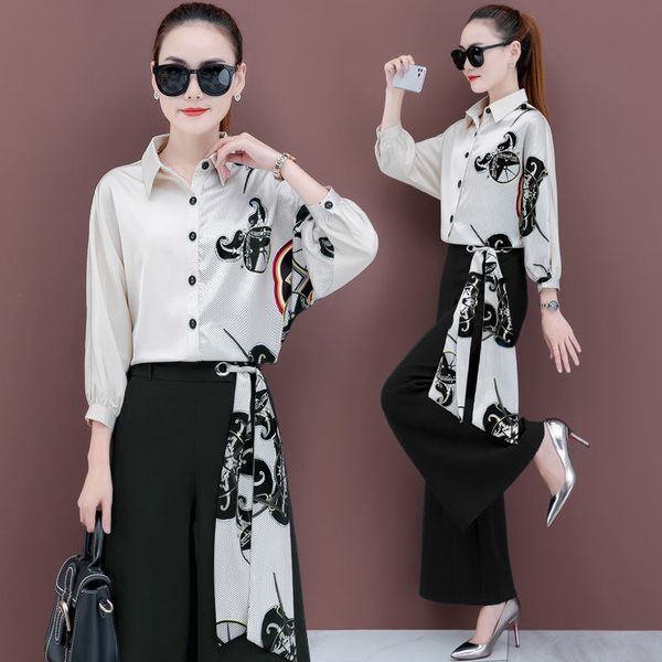 2021 new women's broad-legged spring and fall ladies little incense style two-piece suit b39s, White
2021 new women's broad-legged spring and fall ladies little incense style two-piece suit b39s, White