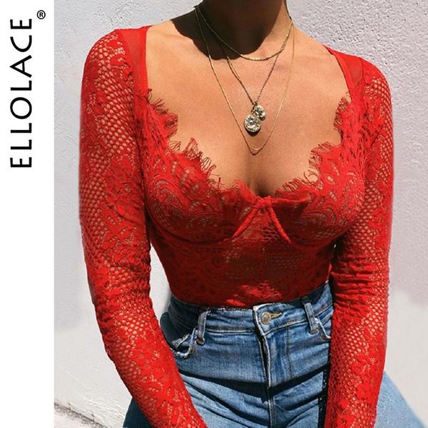 women's jumpsuits & rompers ellolace lace bodysuit women deep-v long sleeve bodycon bodys summer overalls female mesh fashion 2021 jump, Black;white
women's jumpsuits & rompers ellolace lace bodysuit women deep-v long sleeve bodycon bodys summer overalls female mesh fashion 2021 jump, Black;white