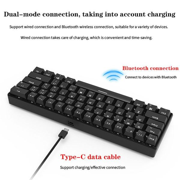 gaming mechanical keyboard wired wireless dual mode connection 61 keys anti-ghosting blue/black switch mechanical keyboard
gaming mechanical keyboard wired wireless dual mode connection 61 keys anti-ghosting blue/black switch mechanical keyboard