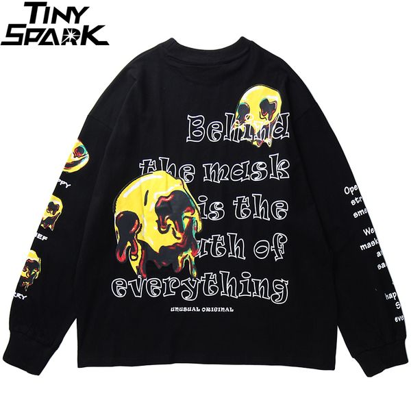 2020 men hip hop t shirt long sleeve mask print streetwear harajuku tshirt loose oversize hiphop spring t-shirt cotton tees, White;black
2020 men hip hop t shirt long sleeve mask print streetwear harajuku tshirt loose oversize hiphop spring t-shirt cotton tees, White;black