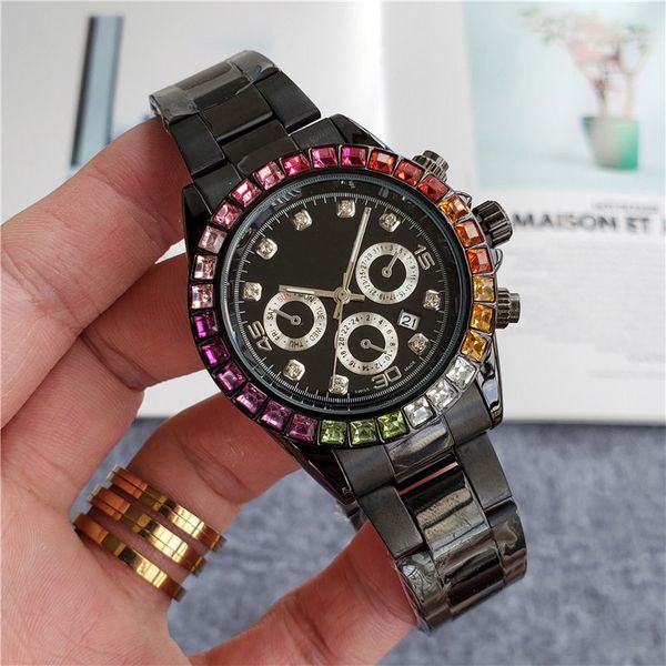 brand quartz wrist watches men colorful crystals calendar style metal steel band watch x92, Silver
brand quartz wrist watches men colorful crystals calendar style metal steel band watch x92, Silver
