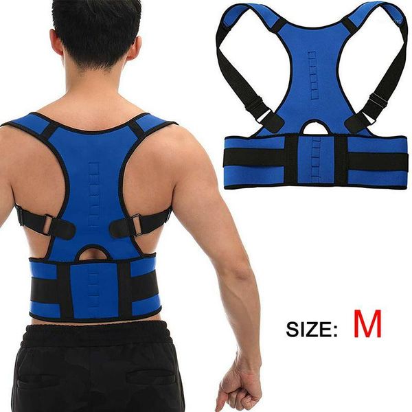 back support brace belt adjustable posture corrector clavicle spine shoulder lumbar correction for unisex1, Black;blue
back support brace belt adjustable posture corrector clavicle spine shoulder lumbar correction for unisex1, Black;blue