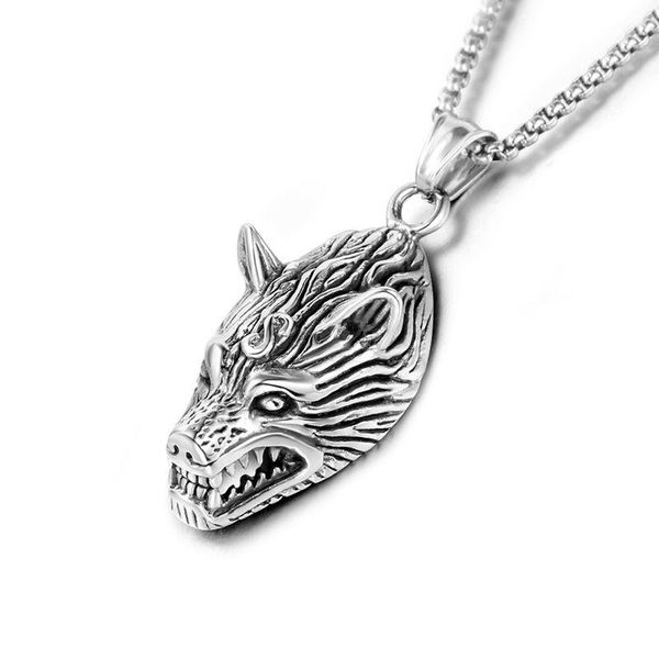 chains hemiston retro personality pendant men's necklace notre wolf head for women men punk rock style gift, Silver
chains hemiston retro personality pendant men's necklace notre wolf head for women men punk rock style gift, Silver