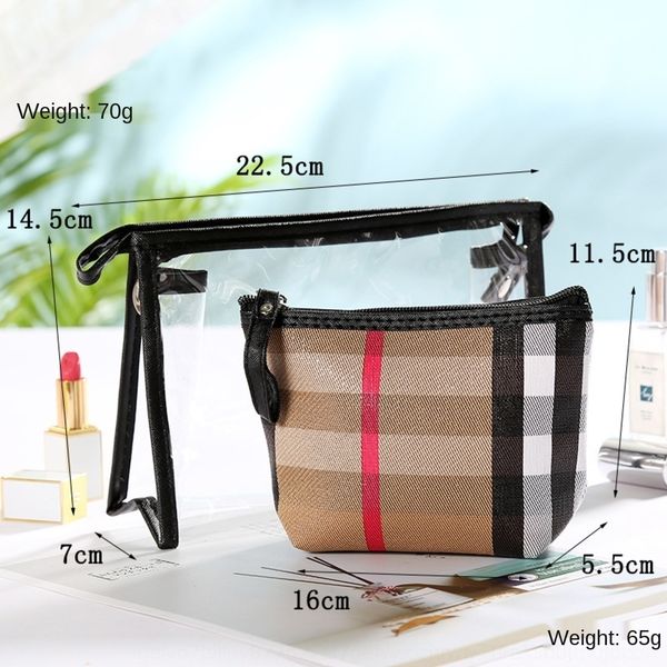 a0ui6 2020 new plaid cosmetic storage transparent women's creative storage pu cosmetic bag two-piece women's bag set ongeh
a0ui6 2020 new plaid cosmetic storage transparent women's creative storage pu cosmetic bag two-piece women's bag set ongeh
