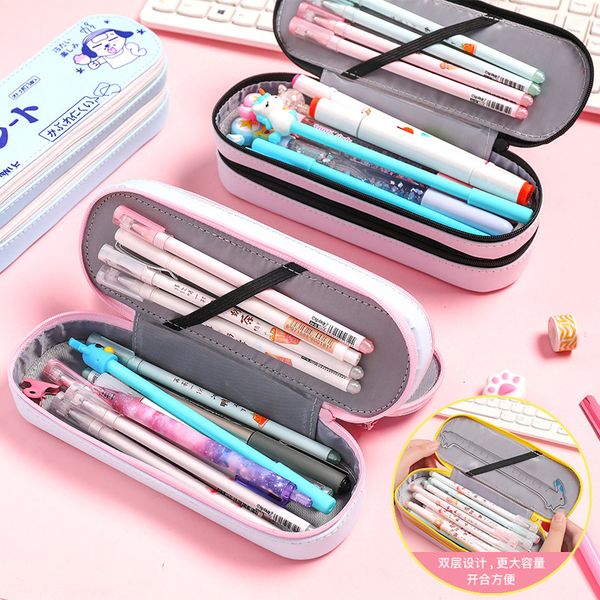 korean pencil case simple large capacity canvas double deck student square zipper cartoon pattern boys and girls
korean pencil case simple large capacity canvas double deck student square zipper cartoon pattern boys and girls