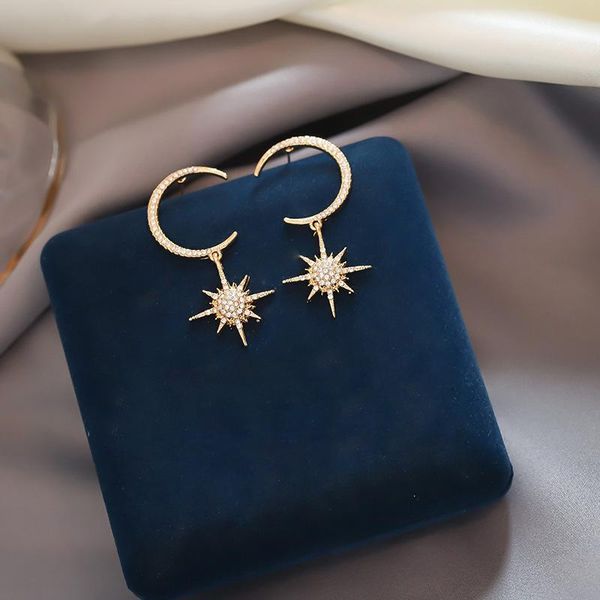 2021 spring new product temperament retro full zircon crescent star sun tassel earrings February 14 gift, Silver
2021 spring new product temperament retro full zircon crescent star sun tassel earrings February 14 gift, Silver