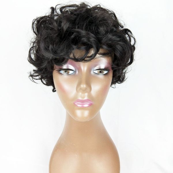 short curly synthetic wig with bangs simulation human hair wigs hairpieces for black & white women pelucas cortas de mujer k07
short curly synthetic wig with bangs simulation human hair wigs hairpieces for black & white women pelucas cortas de mujer k07