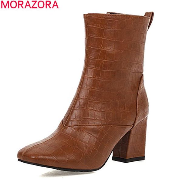 morazora 2020 women boots fashion square toe high heels ladies shoes winter ankle boots for woman large size 33-48, Black
morazora 2020 women boots fashion square toe high heels ladies shoes winter ankle boots for woman large size 33-48, Black