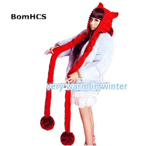 bomhcs women's thick cable handmade knit big pompoms beanie cat ears warm hat with scarf
bomhcs women's thick cable handmade knit big pompoms beanie cat ears warm hat with scarf