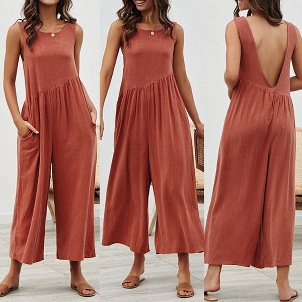 loose summer jumpsuit women sleeveless casual romper jumpsuits backless jump suit black beach overalls female clothes ropa mujer y200904, Black;white
loose summer jumpsuit women sleeveless casual romper jumpsuits backless jump suit black beach overalls female clothes ropa mujer y200904, Black;white