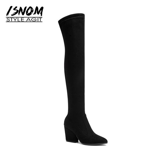 isnom последние моды растягивать колено загрузочный женщины pointy ног толстые высокие каблуки обуви sexy lady winter высокие сапоги большог, Black
isnom последние моды растягивать колено загрузочный женщины pointy ног толстые высокие каблуки обуви sexy lady winter высокие сапоги большог, Black