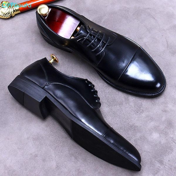 qyfcioufu autumn lace-up men leather shoe italian vintage formal dress shoes business office genuine cow leather wedding oxfords, Black
qyfcioufu autumn lace-up men leather shoe italian vintage formal dress shoes business office genuine cow leather wedding oxfords, Black