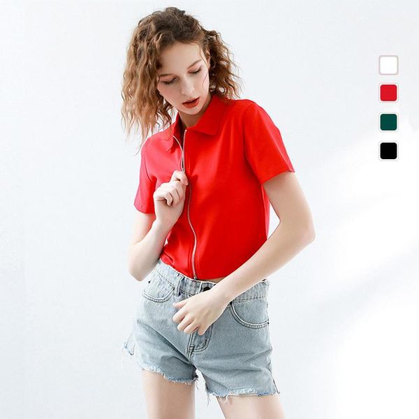 women's polos wasteheart summer black green red women tees short sleeves lapel cotton shirts ins fashion casual office, White
women's polos wasteheart summer black green red women tees short sleeves lapel cotton shirts ins fashion casual office, White