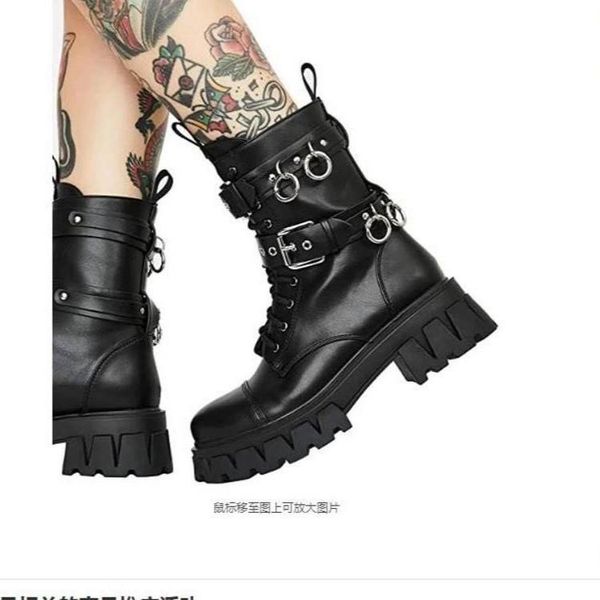 2020 new fashion buckle black gothic boots woman punk lace-up chunky heels ladies short boots comfortable botas mujer drop ship
2020 new fashion buckle black gothic boots woman punk lace-up chunky heels ladies short boots comfortable botas mujer drop ship