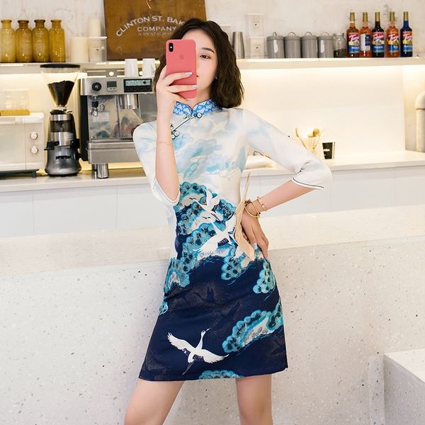 oajjm 2019 new dress four side spring printed spring improvementgirls fashion dressslim 2019 new dress cheongsamcheongsam cheongsamfour side, Black;gray
oajjm 2019 new dress four side spring printed spring improvementgirls fashion dressslim 2019 new dress cheongsamcheongsam cheongsamfour side, Black;gray