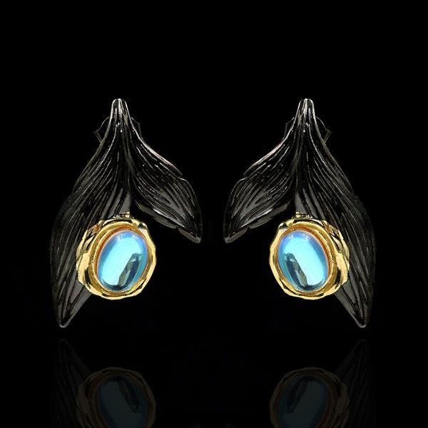 simple natural moonstone mermaid tail ladies earrings black gold two-tone handmade fashion jewelry women silver 925 jewelry
simple natural moonstone mermaid tail ladies earrings black gold two-tone handmade fashion jewelry women silver 925 jewelry