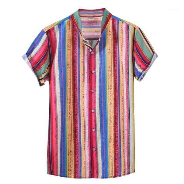 men's casual shirts men shirt summer mens ethnic printed stand collar colorful stripe short sleeve loose daily 1, White;black
men's casual shirts men shirt summer mens ethnic printed stand collar colorful stripe short sleeve loose daily 1, White;black