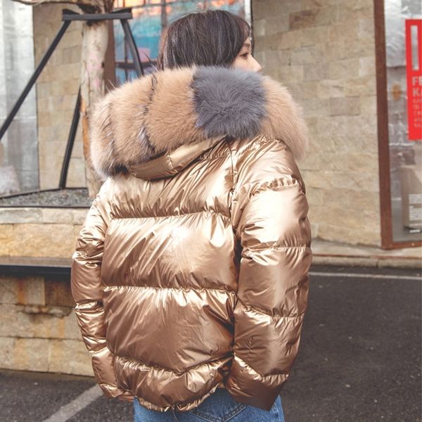 2019 winter women duck down jacket natural or artificial fox fur collar loose short down coat thick warm down parka #zm806 y200107, Black
2019 winter women duck down jacket natural or artificial fox fur collar loose short down coat thick warm down parka #zm806 y200107, Black