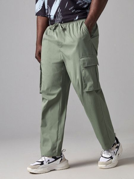 extended sizes men solid flap pocket pants h1nj#, Black
extended sizes men solid flap pocket pants h1nj#, Black