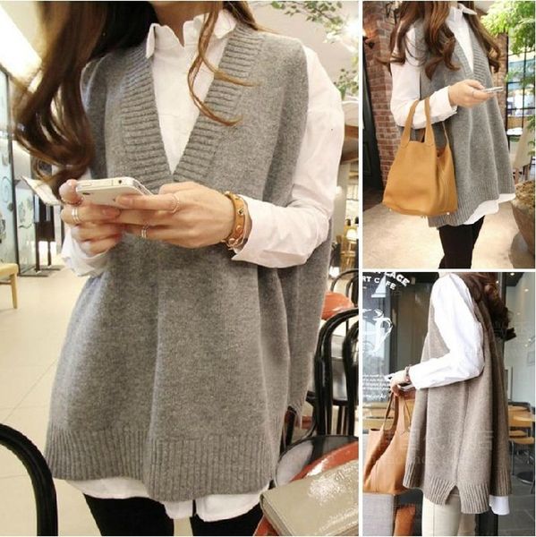 spring and autumn knitting vest female long v collar fork wool vest jacket loose sweater jacket size fall 2020 women clothing, Black;white
spring and autumn knitting vest female long v collar fork wool vest jacket loose sweater jacket size fall 2020 women clothing, Black;white