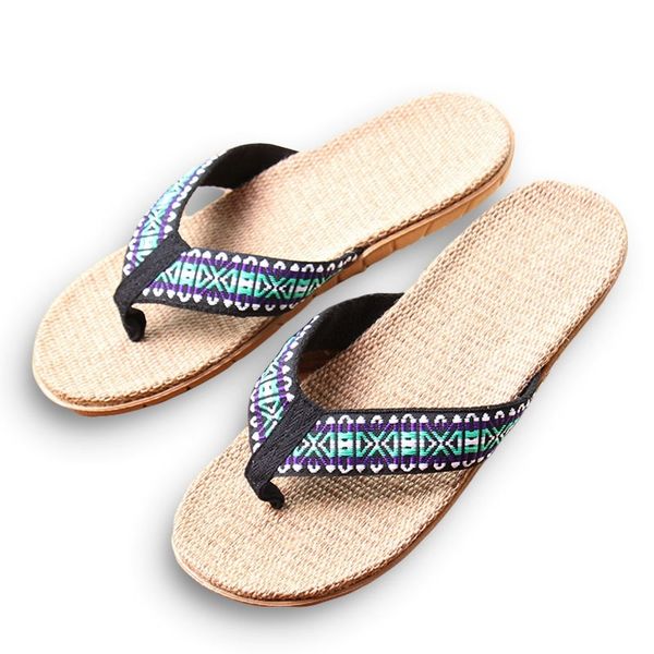 new summer linen men slippers ethnic lattice fabric eva flat non-slip flax flip flop home slides man sandals straw beach shoe t200408, Black
new summer linen men slippers ethnic lattice fabric eva flat non-slip flax flip flop home slides man sandals straw beach shoe t200408, Black
