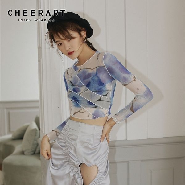 cheerart mesh crop long sleeve t shirt women printed tshirt transparent ladies tight patchwork summer fashion 201028, White
cheerart mesh crop long sleeve t shirt women printed tshirt transparent ladies tight patchwork summer fashion 201028, White