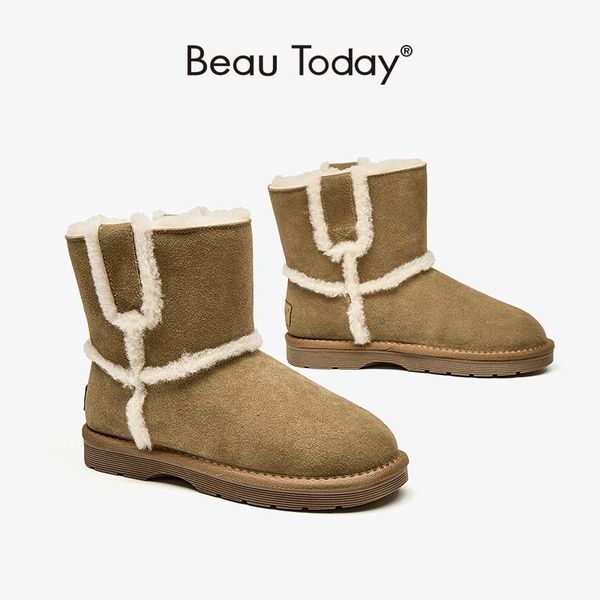 beautoday wool snow boots women ankle bootie cow suede leather slip-on winter warm fur lady shoes transparent sole 08024, Black
beautoday wool snow boots women ankle bootie cow suede leather slip-on winter warm fur lady shoes transparent sole 08024, Black