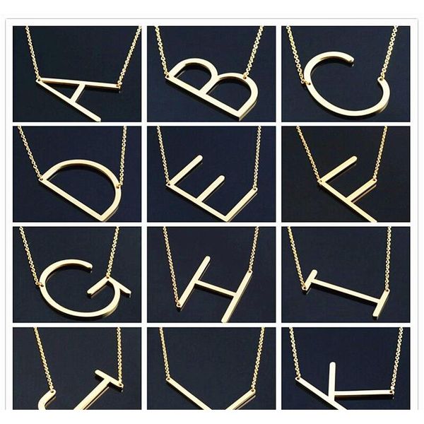 women fashion sideways personalized a-z letter name initial gold silver plated stainless steel necklace pendant for women gift lyrxl
women fashion sideways personalized a-z letter name initial gold silver plated stainless steel necklace pendant for women gift lyrxl