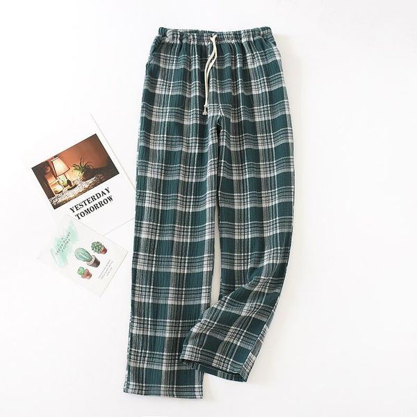 casual couple pajamas pants cotton gauze trousers thin japanese plaid loose soft men's&women's home pants long sleep buttoms, Black;brown
casual couple pajamas pants cotton gauze trousers thin japanese plaid loose soft men's&women's home pants long sleep buttoms, Black;brown