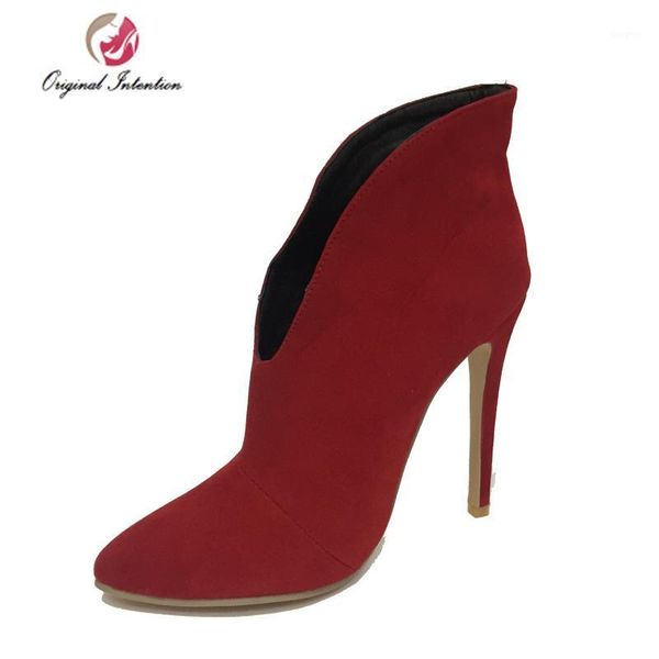 boots original intention women high heels ankle winter autumn pointed toe black red gray shoes bottines femme us 10.51
boots original intention women high heels ankle winter autumn pointed toe black red gray shoes bottines femme us 10.51