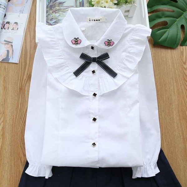 sve white long primary school big cotton princs little girl korean children's foreign sle inch shirt, White;black
sve white long primary school big cotton princs little girl korean children's foreign sle inch shirt, White;black