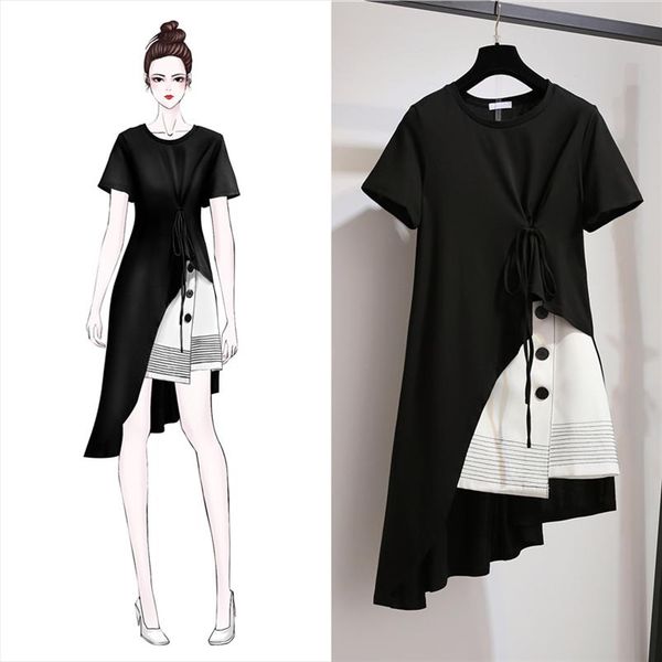 fashion korean plus size women set dress summer dress 2021 new women short sleeve 2 piece set casual short skirt suit, Gray
fashion korean plus size women set dress summer dress 2021 new women short sleeve 2 piece set casual short skirt suit, Gray