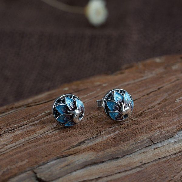 newsilver fire blue without inlay retro earrings chinese classical exquisite small design women elegant cool style brand jewelry, Silver
newsilver fire blue without inlay retro earrings chinese classical exquisite small design women elegant cool style brand jewelry, Silver