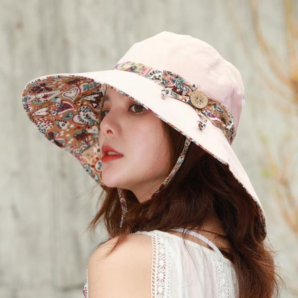 double-sided wear ms summer hats korean-style outdoor sun big-brimmed visor cloth cap bow button fashion beach hat sun hat, Blue;gray
double-sided wear ms summer hats korean-style outdoor sun big-brimmed visor cloth cap bow button fashion beach hat sun hat, Blue;gray