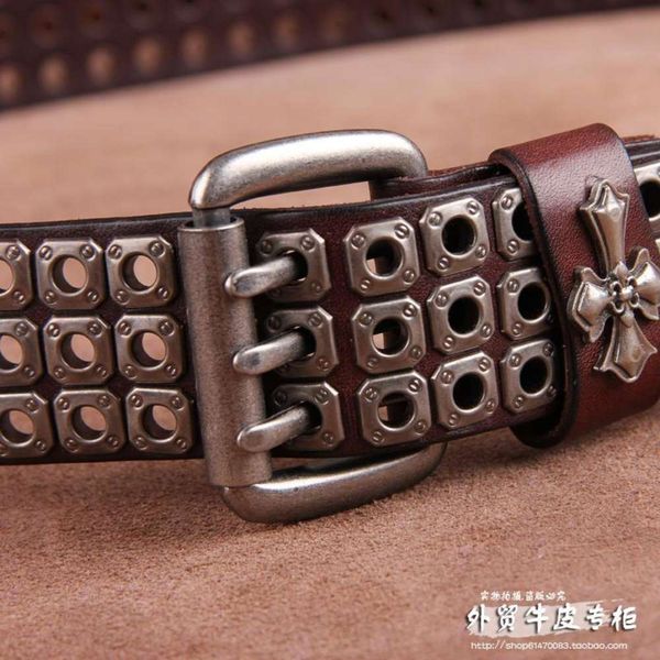 rock non mainstream personality punk men's fashion leather rivet metal belt, Black;brown
rock non mainstream personality punk men's fashion leather rivet metal belt, Black;brown