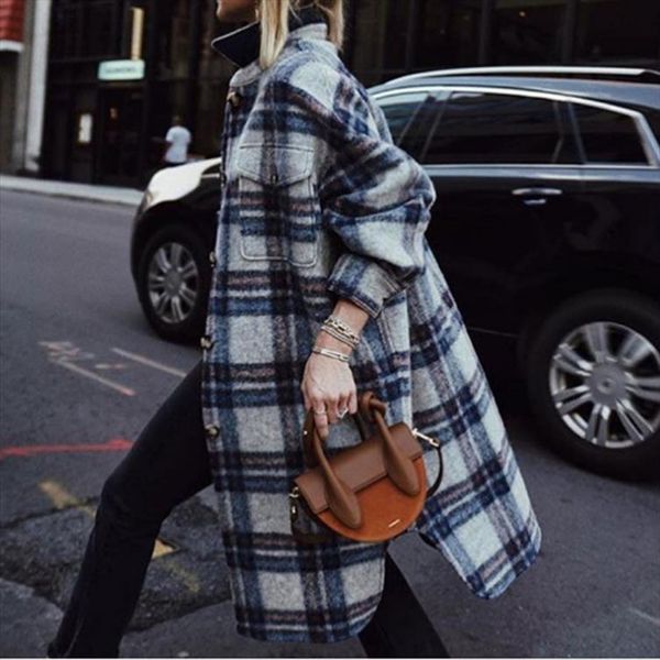 autumn winter clothing womens fashion sanded woolen plaid long coat blends trench jacket women gray flccking streetwear parkas, Black
autumn winter clothing womens fashion sanded woolen plaid long coat blends trench jacket women gray flccking streetwear parkas, Black