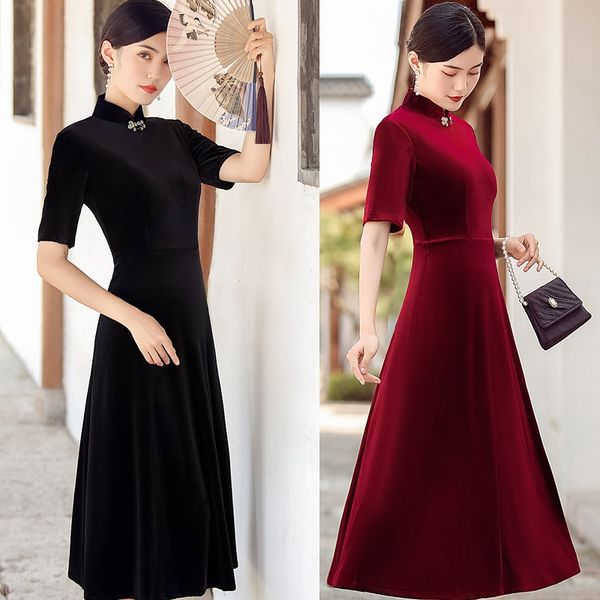 golden velvet cheongsam dress cheongsamcheongsam cheongsammedium length elegant 2020 new improved dress banquet show thin young style jy4vb, Black;gray
golden velvet cheongsam dress cheongsamcheongsam cheongsammedium length elegant 2020 new improved dress banquet show thin young style jy4vb, Black;gray