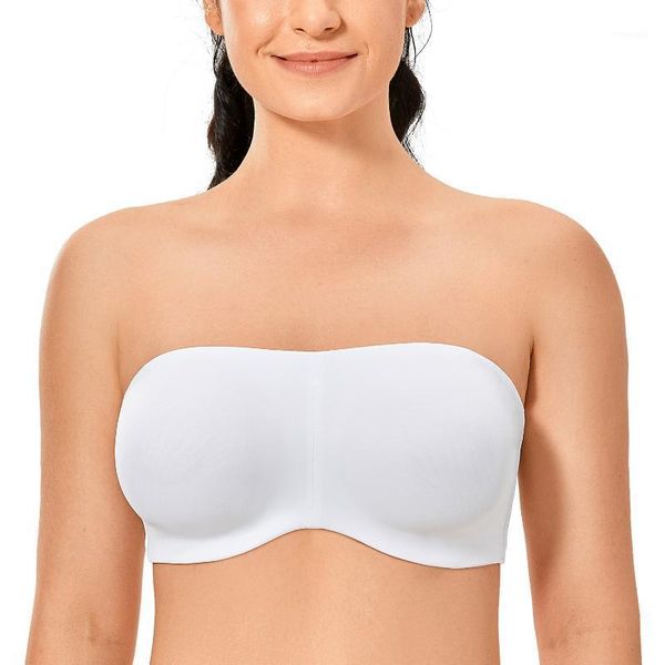 women's plus size seamless underwire unlined bandeau strapless minimizer bra1, Red;black
women's plus size seamless underwire unlined bandeau strapless minimizer bra1, Red;black