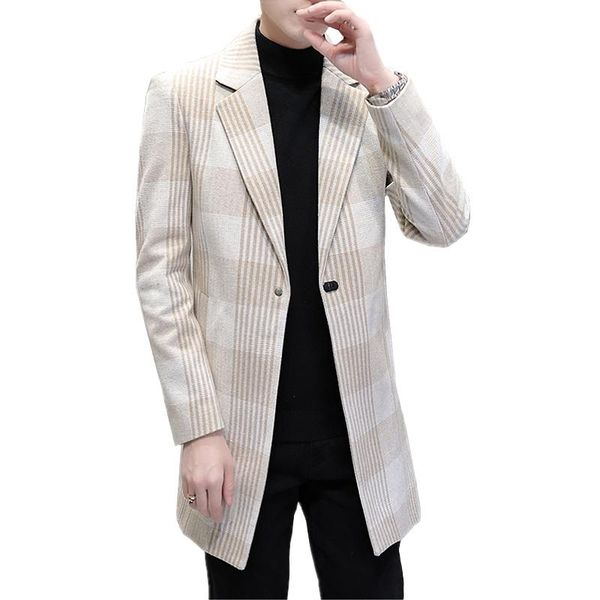 men's wool & blends winter men stripe trench coat fashion slim woolen long jacket beige gray khaki overcoat s-xxxxl, Black
men's wool & blends winter men stripe trench coat fashion slim woolen long jacket beige gray khaki overcoat s-xxxxl, Black