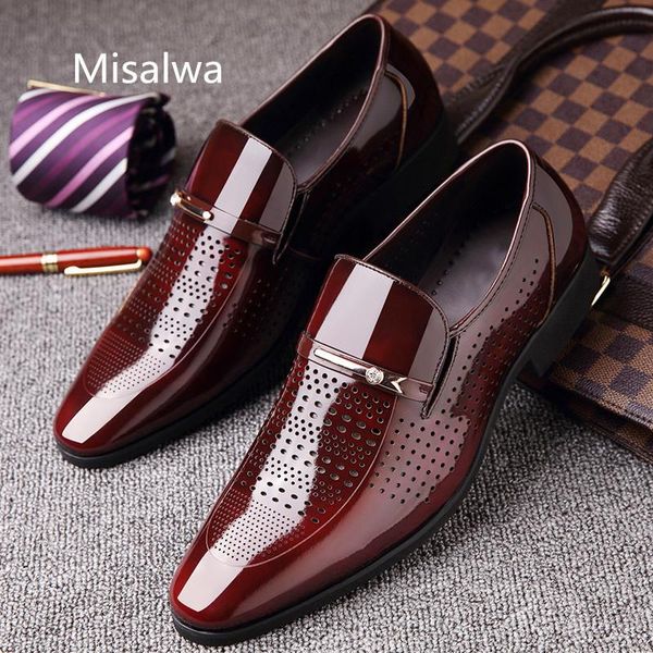 misalwa oxford patent leather men wedding dress shoes slip on british style business office loafers summer & autumn footwear, Black
misalwa oxford patent leather men wedding dress shoes slip on british style business office loafers summer & autumn footwear, Black