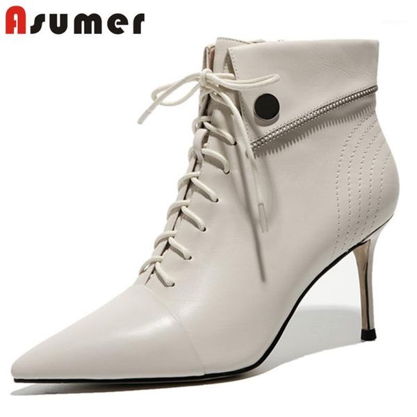 asumer 2020 genuine leather ankle boots women pointed toe autumn winter thin high heel dress party shoes woman1, Black
asumer 2020 genuine leather ankle boots women pointed toe autumn winter thin high heel dress party shoes woman1, Black