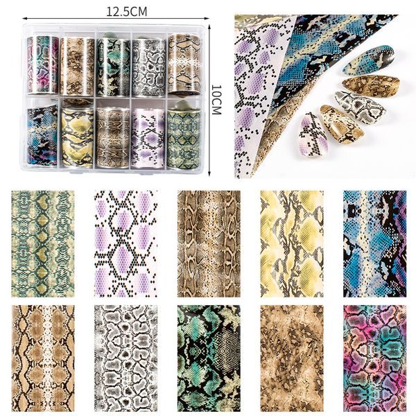 10 rolls snake printed decorations for nails various flowers pattern transfer laser nail foil sticker slider nail decals manicure, Black
10 rolls snake printed decorations for nails various flowers pattern transfer laser nail foil sticker slider nail decals manicure, Black