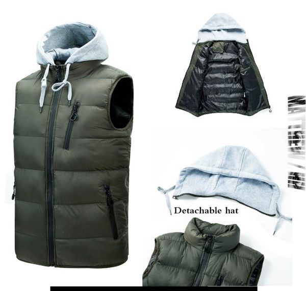 men's down & parkas 2021 winter vest casual warm hooded campus style daily business h043, Black
men's down & parkas 2021 winter vest casual warm hooded campus style daily business h043, Black