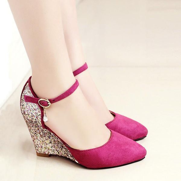 dress shoes spring large size sequins buckle summer high heels pointed toe blue rose wedges women sandals1, Black
dress shoes spring large size sequins buckle summer high heels pointed toe blue rose wedges women sandals1, Black