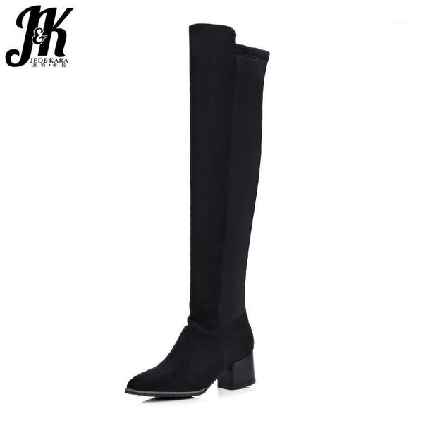 jk over the knee women thick high heels boots short plush footwear pointed toe flock ladies fashion shoes 2020 new boots shoes1, Black
jk over the knee women thick high heels boots short plush footwear pointed toe flock ladies fashion shoes 2020 new boots shoes1, Black