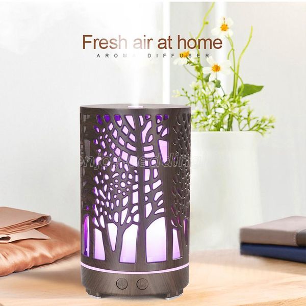 200ml ultrasonic air humidifier hollow-out aromatherapy machine usb wood grain aroma essential oil diffuser with 8 colors led light
200ml ultrasonic air humidifier hollow-out aromatherapy machine usb wood grain aroma essential oil diffuser with 8 colors led light