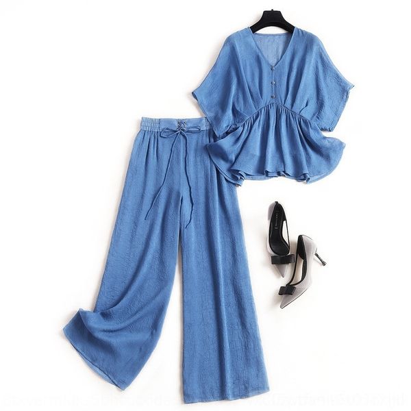 95fv5 set fashion solid color european wide leg pants wide suit 2020 summer suspender v-neck t-shirt women's leg pants three-piece susp, Gray
95fv5 set fashion solid color european wide leg pants wide suit 2020 summer suspender v-neck t-shirt women's leg pants three-piece susp, Gray