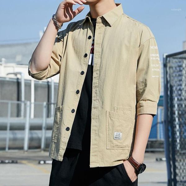 new vintage middle sleeve cargo wear trend shirt men's cotton loose shirt simple atmospheric solid color long sleeve1, White;black
new vintage middle sleeve cargo wear trend shirt men's cotton loose shirt simple atmospheric solid color long sleeve1, White;black