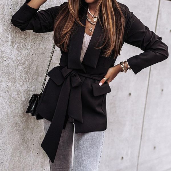 western style casual lapel suit jacket with pockets spring autumn office lady elegant long-sleeved slim-fit black belted blazer1, White;black
western style casual lapel suit jacket with pockets spring autumn office lady elegant long-sleeved slim-fit black belted blazer1, White;black